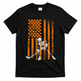 Ice Hockey Player Fan Gift Skeleton Halloween T-Shirt - Black