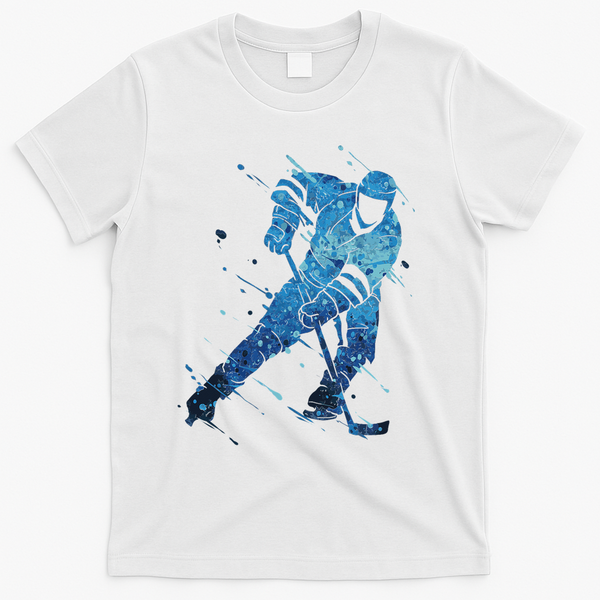 Ice Hockey Player T-Shirt - White
