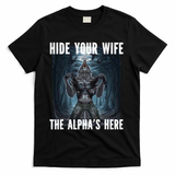 I Heart Werewolfs Alpha Funny Cringe Werewolf Wolf Meme T-Shirt - Black