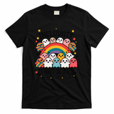Inclusivity Is Not Scary  Cute Ghost Welcome Here Funny T-Shirt - Black