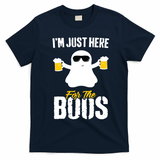 IM Just Here For The Boos Beer Funny Halloween T-Shirt - Navy Blue