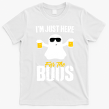 IM Just Here For The Boos Beer Funny Halloween T-Shirt - White