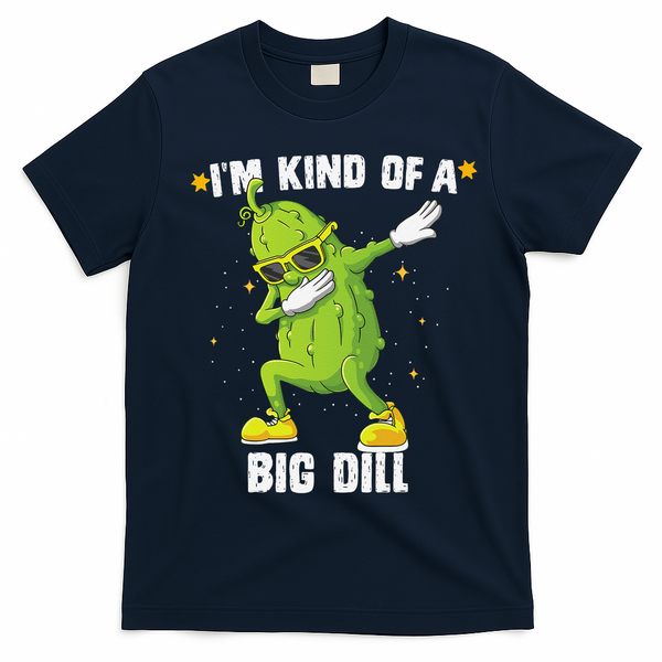Im Kind Of Big Dill Pickle Dabbing Halloween Cucumber T-Shirt - Navy Blue