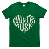 I Love Country Design Country Music Lover Gift Idea T-Shirt - Green