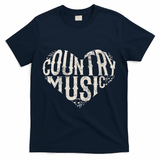 I Love Country Design Country Music Lover Gift Idea T-Shirt - Navy