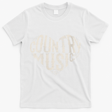 I Love Country Design Country Music Lover Gift Idea T-Shirt - White