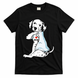 I Love Mom Tattoo Dalmatian Mom Dog Lover Gift T-Shirt - Black