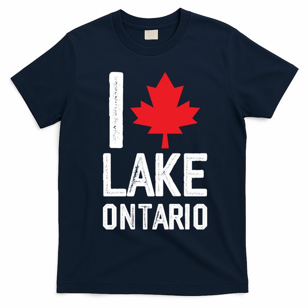I Love Maple Leaf Lake Ontario T-Shirt - Navy Blue