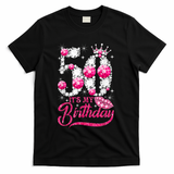 It's My 50th Birthday Queen 50 Years Old Shoes Crown Diamond T-Shirt - Black
