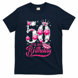 It's My 50th Birthday Queen 50 Years Old Shoes Crown Diamond T-Shirt - Navy