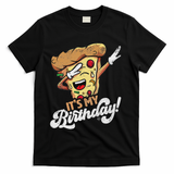 It's My Birthday Cool Dabbing Pizza Gift Bday Party T-Shirt - Black