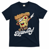 It's My Birthday Cool Dabbing Pizza Gift Bday Party T-Shirt - Navy
