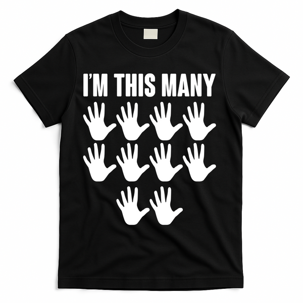 I'm This Many - 50th Birthday T-Shirt - Black