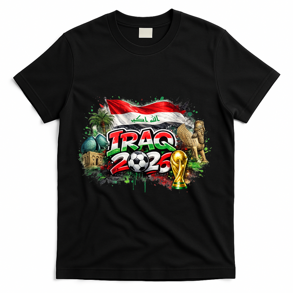 Iraq North America Soccer Tournament 2026 T-Shirt - Black