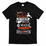 Its Near Halloween Witches Go Riding Festive T-Shirt - Black