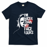 Im Nicer Than My Face Looks Spooky Halloween T-Shirt - Navy