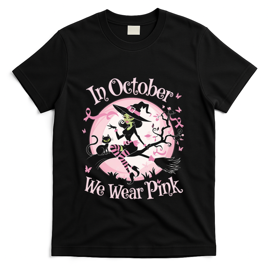 In October We Wear Halloween Party Great Gift T-Shirt - Black