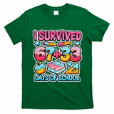 I Survived 67 33 Days Of School 100 Days Of School 6-7 Meme T-Shirt - Irish Green