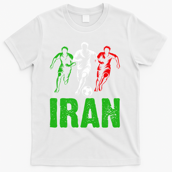 Iran Soccer Enthusiast Football Player T-Shirt - White