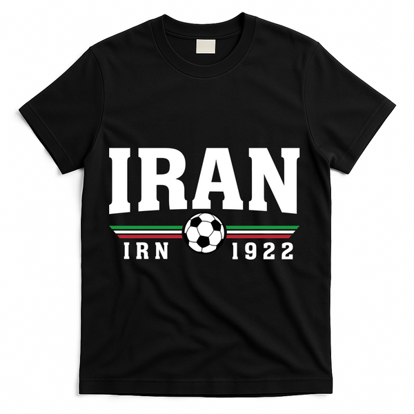 Iran Soccer Fan Vintage 1922 Tribute T-Shirt - Black