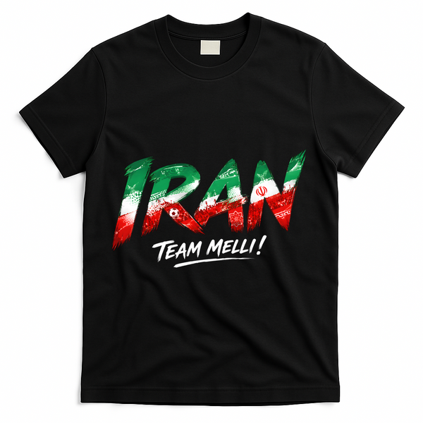 Iran Team Melli Soccer Fan Apparel T-Shirt - Black