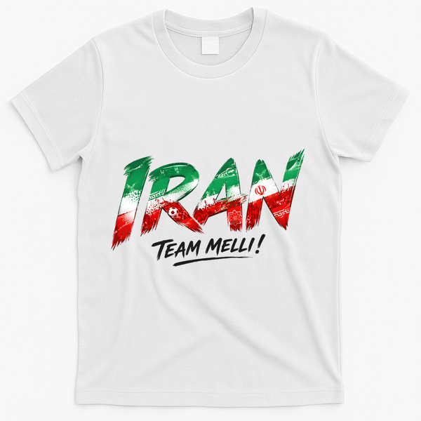 Iran Team Melli Soccer Fan Apparel T-Shirt - White