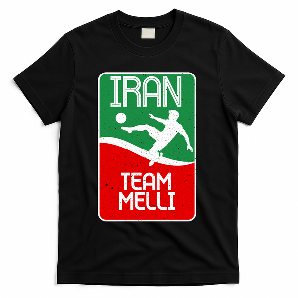 Iran Team Melli Soccer Fan T-Shirt - Black