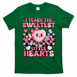 I Teach The Sweetest Little Hearts Teacher Valentines Day T-Shirt - Irish Green