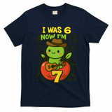 I Was 6, Now I'm 7 Years Old 6-7 Meme 7th Birthday T-Shirt - Navy Blue