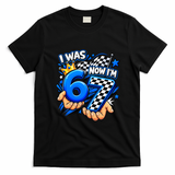 I Was 6 Now I'm 7 Birthday Celebration 67 Meme T-Shirt - Black