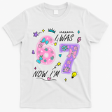 I Was 6 Now I'm 7 Birthday 6-7 Meme 67 T-Shirt - White