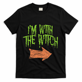 Im With The Witch Husband Halloween Costume Couple T-Shirt - Black