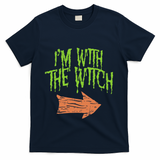 Im With The Witch Husband Halloween Costume Couple T-Shirt - Navy