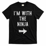 I'm With The Ninja Costume Halloween Matching Couple T-Shirt - Black