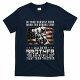 In Your Darkest Ho Ur When The Demons Come Call On Me T-Shirt - Navy Blue