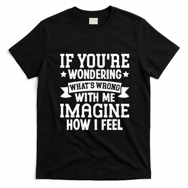 If Youre Wondering Whats Wrong Imagine How I Feel T-Shirt - Black