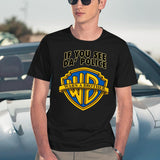 If You See Da Police Warn A Brother Funny Black T-Shirt T-Shirt - Navy