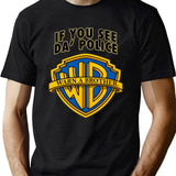 If You See Da Police Warn A Brother Funny Black T-Shirt T-Shirt - Green