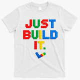 Just Build It Master Builder Building Block T-Shirt - White