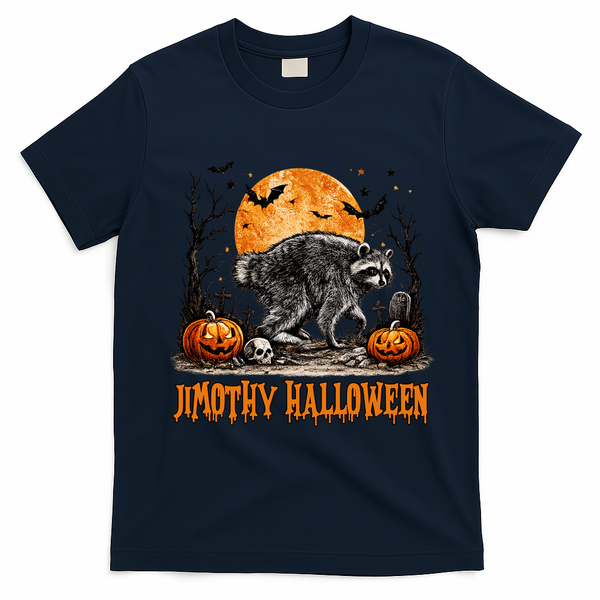 Jimothy Halloween Funny Viral Raccoon T-Shirt - Navy Blue