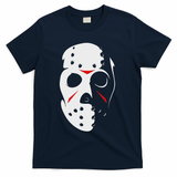 Jason Hockey Mask Halloween Friday 13th T-Shirt - Navy