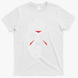 Jason Hockey Mask Halloween Friday 13th T-Shirt - White