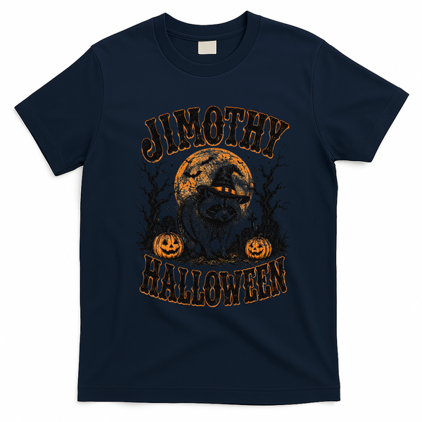 Jimothy Halloween Raccoon T-Shirt - Navy Blue
