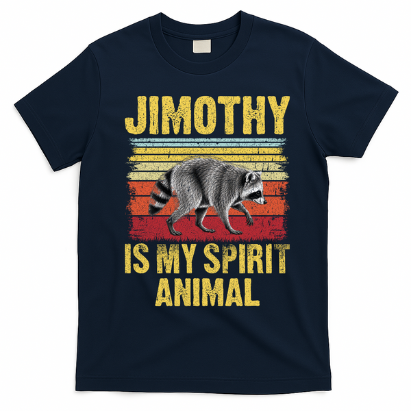 Jimothy Is My Spirit Animal Raccoon T-Shirt - Navy Blue