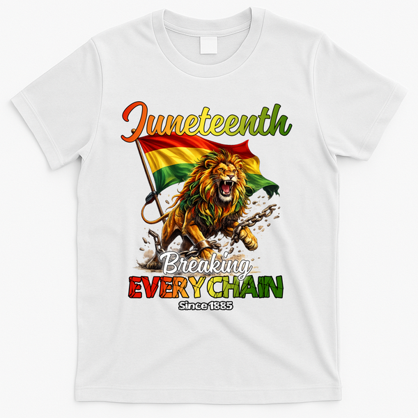 Juneteenth Lion Freedom T-Shirt - White