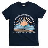 Jesus Mercies Are New Every Morning Christian Quote T-Shirt - Navy Blue