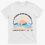 Jesus Mercies Are New Every Morning Christian Quote T-Shirt - White