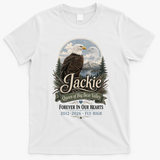 Jackie Queen Of Big Bear Valley Forever In Our Hearts RIP Eagle Tribute T-Shirt - White