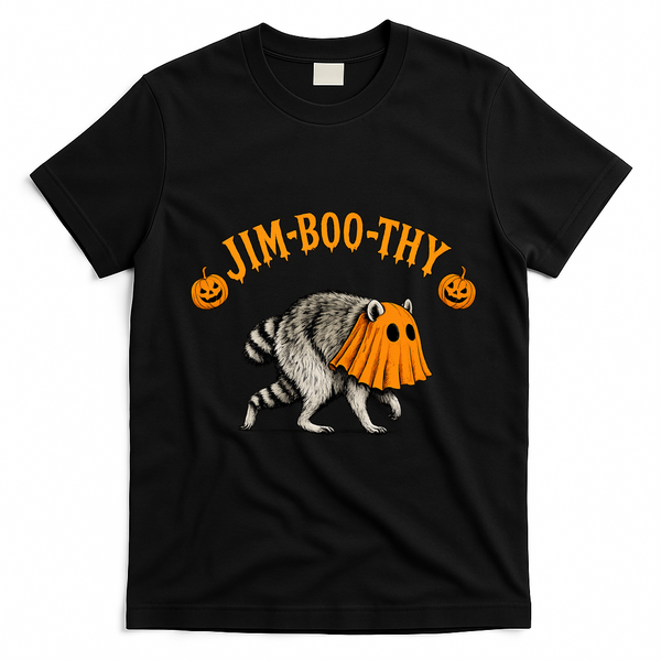 Jimothy Raccoon Jim-Boo-Thy Halloween T-Shirt - Black