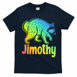Jimothy Raccoon Meme Colorful  T-Shirt - Navy Blue